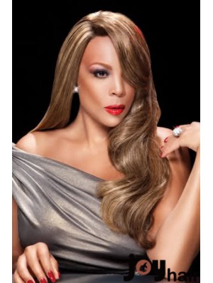 Without Bangs Wavy Blonde 24 inch Flexibility  Wigs