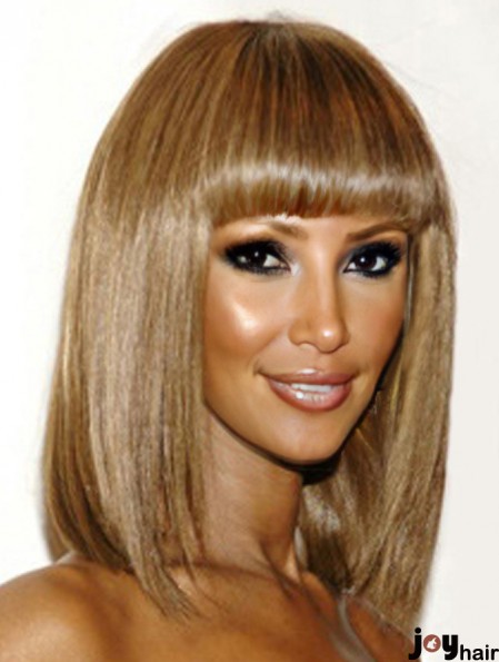 Shoulder Length Yaki Capless Blonde 12 inch Discount Iman Wigs