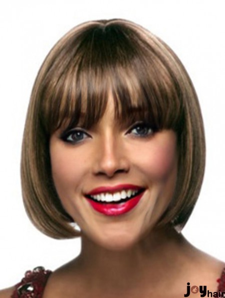 Short Blonde Straight Bobs Designed African American Wigs