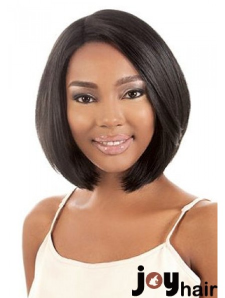 11 inch Chin Length Synthetic Black Bobs Capless Hairsyles For Black Woman