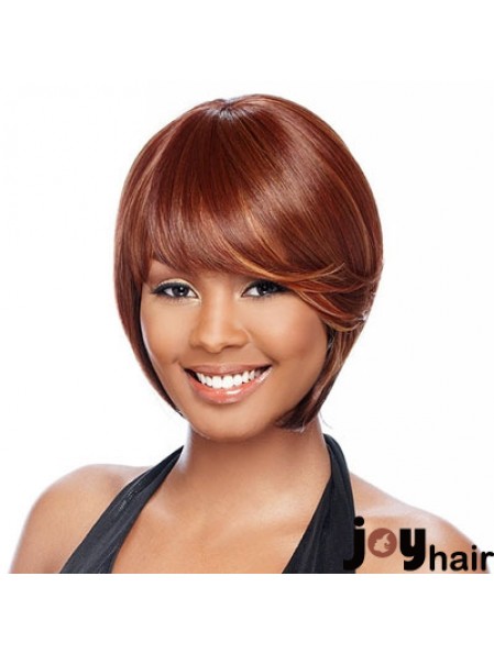 Short Auburn Straight Bobs Best African American Wigs