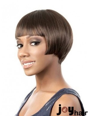 Lace Front Short Yaki Brown Amazing Bob Wigs