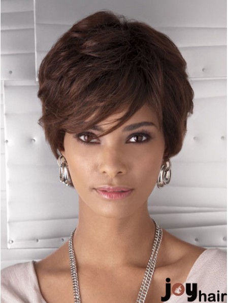 Cropped Auburn Wavy Layered Cheapest African American Wigs