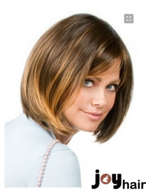 Capless Chin Length Straight Blonde Popular Bob Wigs