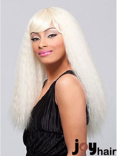 Long Blonde Straight With Bangs Top African American Wigs