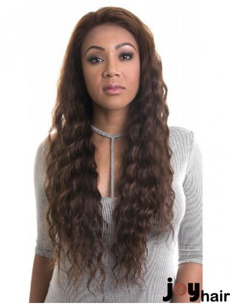 Wavy 22 inch Lace Front Brown African American Hairstyles