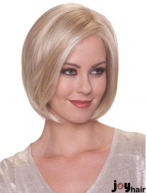 Blonde Bob Wig Synthetic Mono Top Wig Cheap Online For Ladies