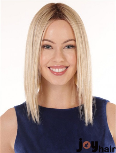 12 inch Shoulder Length Hairstyles Blonde Wavy Bob Wigs