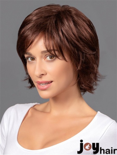 8 inch Short Cheapest Brown Wavy Bob Wigs