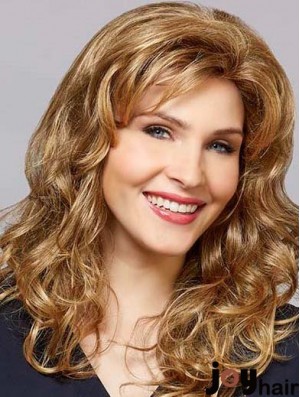 Layered Capless 16 inch Wavy Blonde Long Wigs