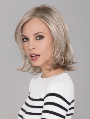 Monofilament Blonde 12 inch Chin Length With Bangs Synthetic Wigs