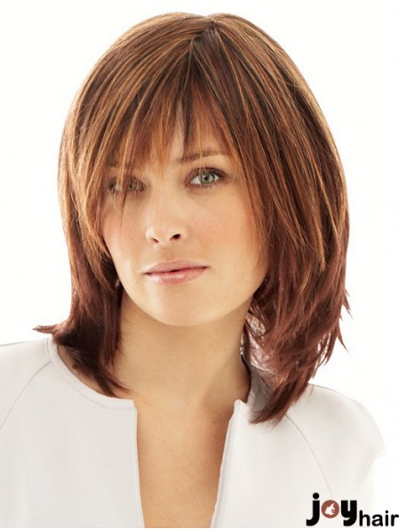 Synthetic Wigs Online UK With Monofilament Layered Cut Straight Style