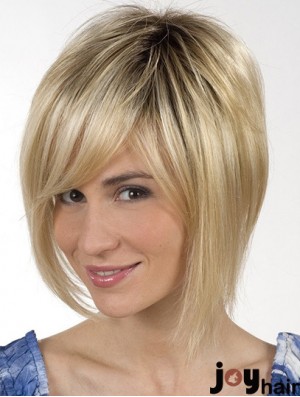 Chin Length Blonde Great 8 inch Straight Bob Wigs