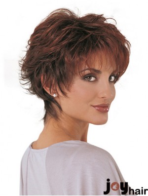 Synthetic Fashion Wigs Classic Cut Short Length Auburn Color