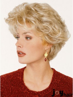 Synthetic Hair Classic Cut Blonde Color Short Length