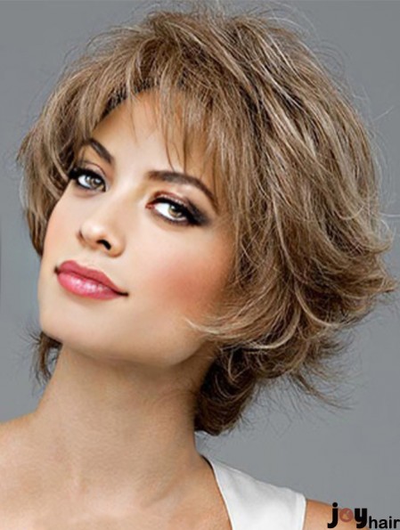 Cheap Synthetic Hair UK Layered Cut Short Length Wavy Style