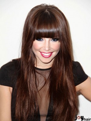 Carly Rae Jepsen Wig 100% Hand Tied With Bangs Long Length