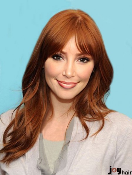 Great Auburn Long Straight 18 inch With Bangs Jessica Chastain Wigs