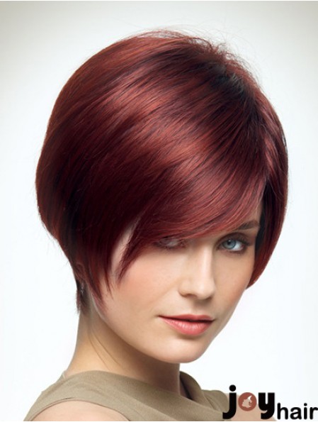 Cheap Synthetic Wigs In UK With Bangs Capless Straight Style