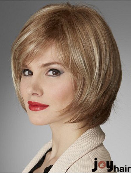 Top Quality Synthetic Wigs With Monofilament Bobs Cut Chin Length