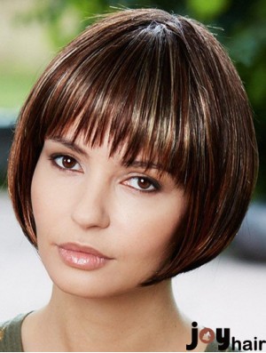 Best Synthetic Wigs For Women With Straight Hair Style Brown Color