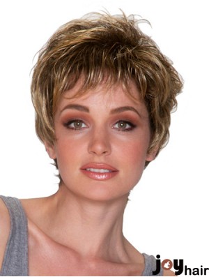 Wavy Layered 8 inch Blonde Ideal Synthetic Wigs