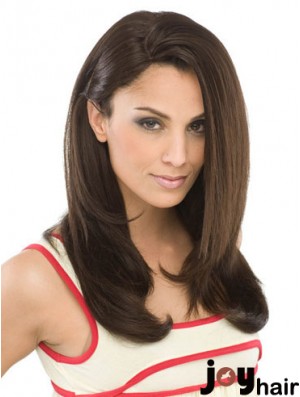 Long Hair Synthetic Wigs To Buy Straight Style Brown Color