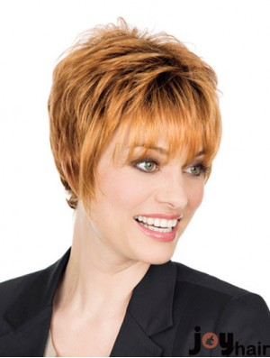 Straight Blonde Good Short Classic Wigs