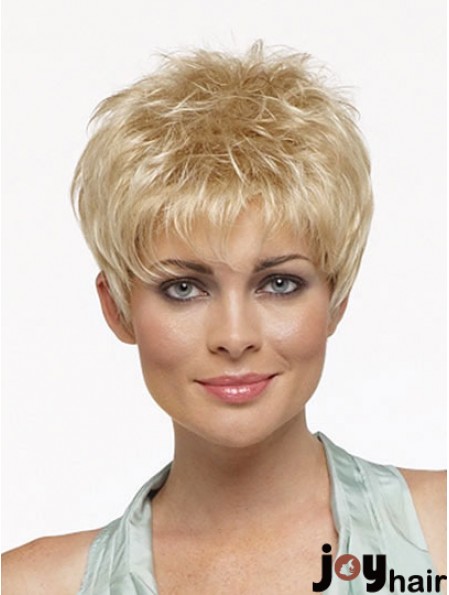 Cropped Boycuts Straight Blonde Online Synthetic Wigs