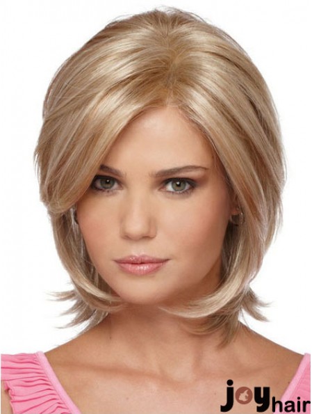 Chin Length Bobs Straight Blonde Modern Synthetic Wigs