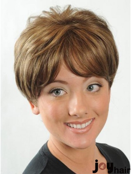 Short Boycuts Straight Auburn Online Synthetic Wigs