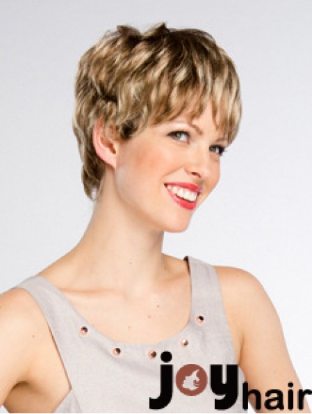 Short Wavy Monofilament Layered 8 inch Online Synthetic Wigs