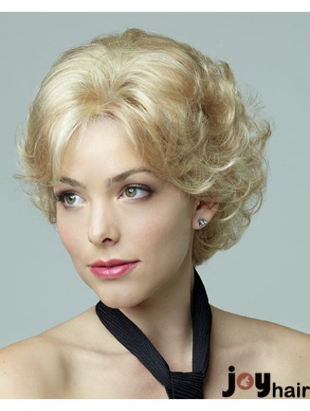 Bobs Short Blonde Curly Top Petite Wigs