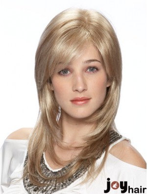 Straight Layered Long Blonde Stylish Lace Front Wigs