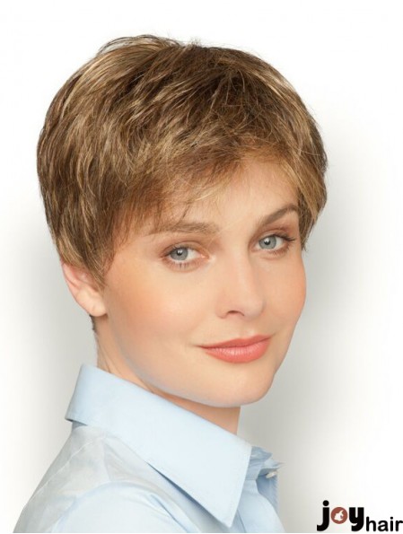 Best 6 inch Straight Blonde Boycuts Short Wigs