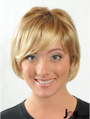 Short Bobs Straight Blonde Modern Synthetic Wigs