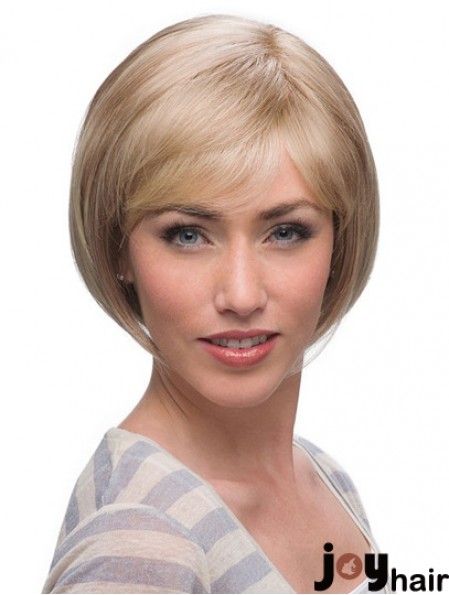 Chin Length Blonde Top 10 inch Straight Bob Wigs