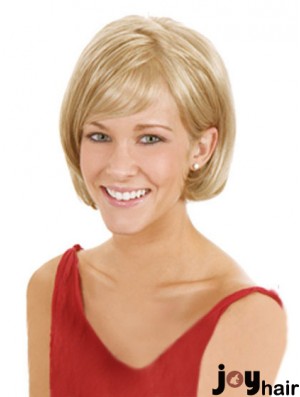 Lace Front Chin Length Straight Blonde High Quality Bob Wigs