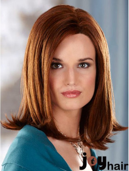 Shoulder Length Without Bangs Straight Auburn Great Synthetic Wigs