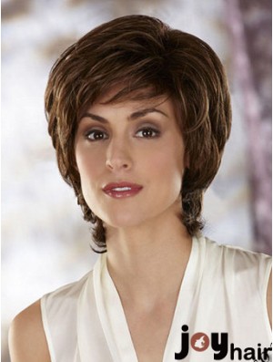 Wavy Brown High Quality Chin Length Classic Wigs