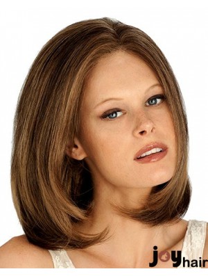 Chin Length Straight Lace Front Auburn Stylish Bob Wigs