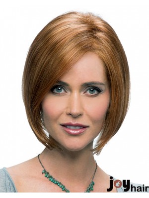 Straight Chin Length Auburn 10 inch Lace Front Modern Bob Wigs