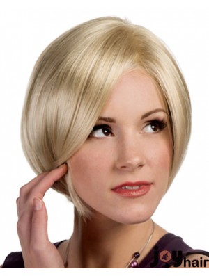 Straight Chin Length Blonde 10 inch Lace Front Hairstyles Bob Wigs