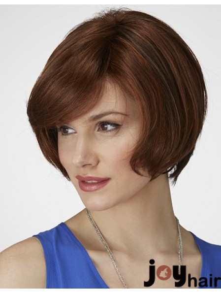 Straight Chin Length Auburn 9 inch Lace Front Best Bob Wigs