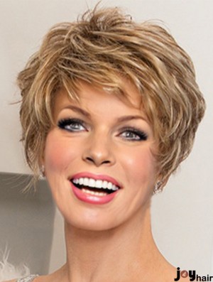 Incredible 8 inch Wavy Blonde Classic Short Wigs