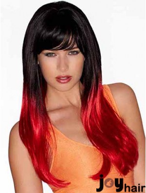 Straight Discount 22 inch Ombre/2 Tone With Bangs Long Wigs