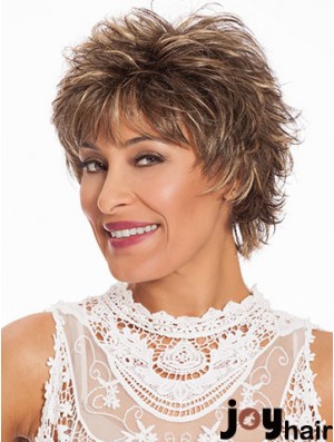 Wavy Layered 8 inch Modern Short Wigs