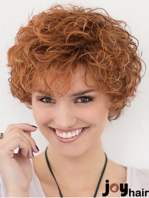 Lace Front Curly Copper Layered 10 inch Short Hairstyles