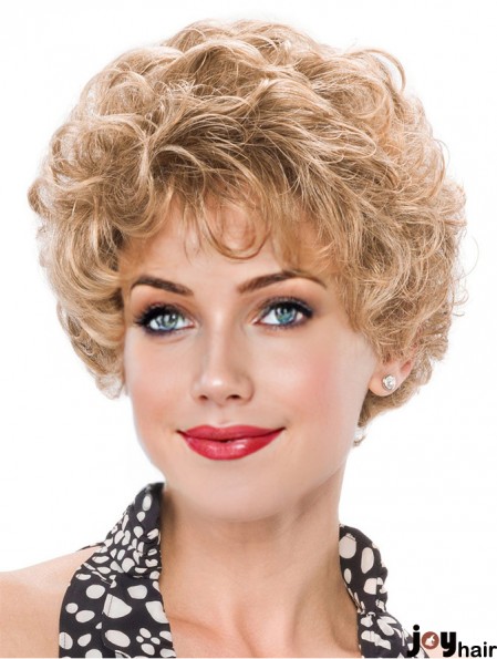 Durable 8 inch Capless Curly Short Classic Ladies Wig