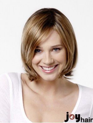 10 inch Straight Ombre/2 tone Synthetic Chin Length 100% Hand-tied Cheap Bob Wigs